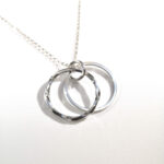Textured circle pendant