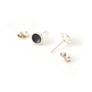 Oxidised silver ear stud