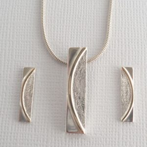 Sterling silver pendant and earring set