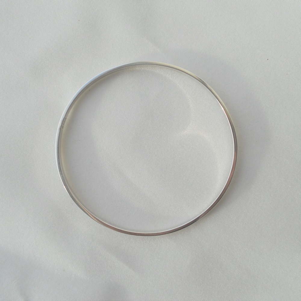 Sterling silver rectangular bangle
