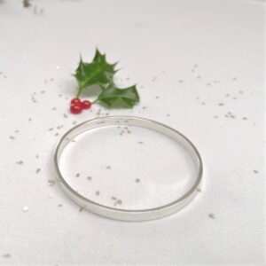 Rectangular Sterling Silver Bangle 5mm x 1.8mm