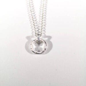 Textured silver pendant