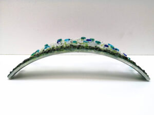 Blue glass flowers