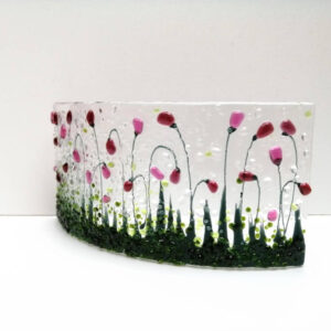 Freestanding glass art