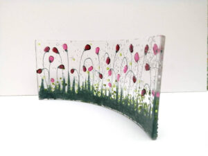 Fused glass curve