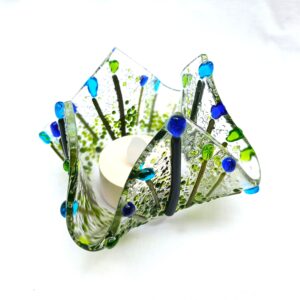 Glass candle holder